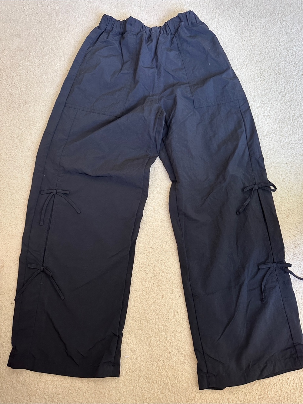 Girls brand new without tag Black Casual Drawstring Cargo Pants